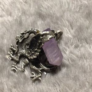Dragon Purple Stone Charm